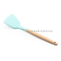 Gambar Silicone Turner Wooden Handle / Spatula Masak Silikon Kayu Sodet Sutil - Tosca dari Okaeri Coffee undefined 3 Tokopedia