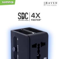 Gambar Hippo Mini Raven Universal Travel Charger Dual USB 12W (US/AU/EU/UK) - Raven Mini dari Hippo Indonesia undefined 4 Tokopedia
