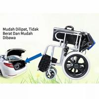 Gambar kursi roda lipat portable traveling kursi roda medis - kr 104 hitam dari RA_INDO GROSIR undefined 5 Tokopedia