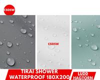 Gambar Tirai Shower Polos PEVA 180x200Cm Waterproof Shower Curtain LUDHAG - Toska dari CSOSW undefined 3 Tokopedia