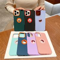 Gambar Case Suitable For iPhone 11 12 Pro Pro Max Pop Square Circle Softcase Warna Hybrid - DrakGreen Oren, IP 11 dari VMTStore_NEW undefined 4 Tokopedia