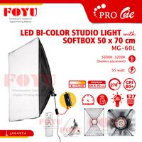 Gambar LED Studio Light With Softbox 50x70cm Pro One MG-60L dari Foyu Photo Jakarta undefined 1 Tokopedia