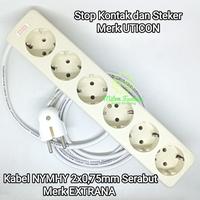 Gambar Kabel Extension UTICON Stop Kontak 6 Lubang Colokan Terminal Listrik - 1 Meter dari Mitra Fantasi undefined 1 Tokopedia