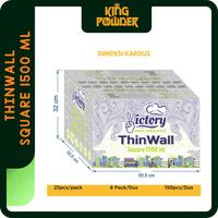 Gambar THINWALL SQUARE 1500 ML / KOTAK MAKAN / BOX PLASTIK THIN WALL 1 DUS dari King Powder ID undefined 1 Tokopedia