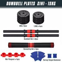 Gambar Barbel Dumbell 15 Kg Fullset dari Fokus Store Riau undefined 1 Tokopedia