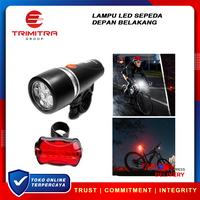 Gambar Lampu LED Sepeda Depan Belakang / LED Sepeda Terang BAGUS SET Lengkap dari Trimitra Group undefined 1 Tokopedia