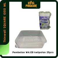 Gambar Thinwall SQUARE 1000 ML | Tempat Makan Plastik Kotak 1000ml dari King Powder ID undefined 1 Tokopedia