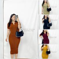 Gambar Dress Diana Rajut Maroon Bata Cream Hitam Bahan rajut good quality dari Gabriella Tokopedia undefined 1 Tokopedia