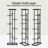 Gambar Rak Tanaman Rak Pot Bunga Besi 8 Layer Bertingkat Flower Stand Rack - Hitam, 8 layer dari Homesthetic Store undefined 5 Tokopedia
