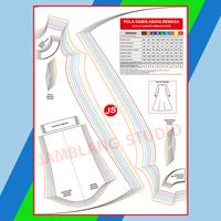 Gambar Pola Jiplak Gamis Terusan Abaya Dewasa 9 in 1 [ Pola Baju Jamblang Stu dari Jamblang Store undefined 2 Tokopedia