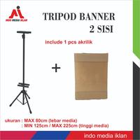 Gambar Tripod banner/stand banner promosi/tiang banner - +akrilik A2 dari MEDIA IKLAN undefined 5 Tokopedia