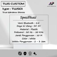 Gambar Souvenir Headset Bluetooth (TWS) TWS01 / Logo 1 Sisi / Murah dari Alpha Promotion undefined 3 Tokopedia