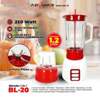 Gambar Blender Advance BL20 Tabung Kaca 2in1 1.2L Multifungsi Blender Kaca dari nanio-store undefined 1 Tokopedia