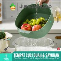 Gambar DOUBLE LAYER FRUIT WASHING BASKET BOWL /TEMPAT CUCI BUAH SAYUR 2 LAPIS dari Juragan Kado Shop undefined 1 Tokopedia