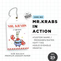 Gambar Gift tag birthday B53 - Mr. Krabs Action card bday ulang tahun ultah dari Hellonikko undefined 3 Tokopedia