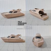 Gambar Pola Kerajinan Kardus no.1743: Perahu Yacht Mewah - KERTAS STIKER dari krafstudio undefined 3 Tokopedia