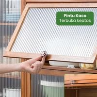 Gambar Rak Tempat Penyimpanan Piring Panci Wajan Rak Kabinet Dapur Anti Debu - 406-70CM dari viralshop87 undefined 4 Tokopedia