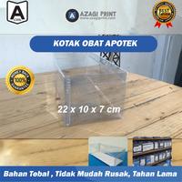 Gambar Kotak Obat Mika Plastik Apotek / Tempat Obat Apotik Panjang 22x10x7 Cm dari Azagi Print_NEW undefined 1 Tokopedia