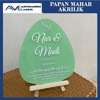 Gambar MAHAR PERNIKAHAN AKRILIK HIASAN SESERAHAN CUSTOM HURUF TIMBUL BINGKAI - MA 2, 35cm dari artomorolaser undefined 1 Tokopedia