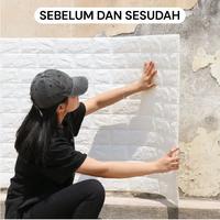 Gambar Wallpaper Dinding 3D Kamar | Foam Timbul Bata 70 x 77 cm - BATAPUTIH 70X77 dari Ruang Indah Dekorasi undefined 5 Tokopedia