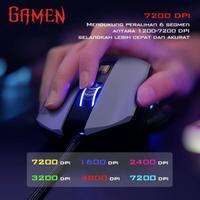 Gambar GAMEN Mouse Gaming Wired GM300 7200 DPI Black Mouse USB RGB dari Mirall ID undefined 5 Tokopedia