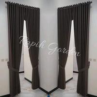Gambar gorden blackout polos doff/tirai jendela minimalis/gordyn pintu elegan - mocca, L.140 X T.230cm dari Rapih Gordenn undefined 3 Tokopedia