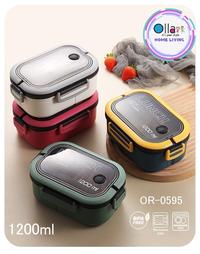 Gambar Lunchbox Set Or-0595 Sekat 3 Kotak Makan Anti Tumpah + Sendok & Garpu - Putih dari Ollahomeliving undefined 2 Tokopedia