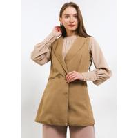 Gambar LLACES Clothing - Outer Wanita - Formal Long Vest - Khaky - S dari LLACES Clothing undefined 1 Tokopedia
