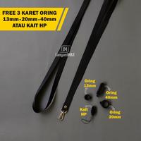 Gambar Lanyard Polos Hitam 1,5cm Tanpa Stopper - Bonus Kait HP dari Lanyard Max undefined 1 Tokopedia