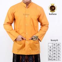 Gambar KOKO HAIBAH KAFANA SAKU DEPAN POLOS LENGAN PANJANG PREMIUM QUALITY - Cream, L dari EL AHMAD Collection undefined 1 Tokopedia