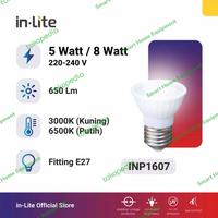 Gambar inlite Spotlight E27 In-lite INP607 E 27 Sorot Par1607 5W 8W 5Watt 8 W - 5 Watt, WharmWhite3000K dari Smart Home Equipment undefined 1 Tokopedia