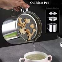 Gambar Filter Oil Pot Gelas Cankir Teko Jumbo Saringan Tempat Wadah Minyak dari Emima Dapoer Shop undefined 1 Tokopedia