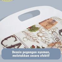 Gambar Baki Nampan Tatakan Alat Bawa Piring Gelas Plastik Motif Bunga IMPORT dari WALESHAN STORE CENTER undefined 4 Tokopedia
