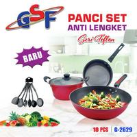 Gambar Panci Set GSF Enamel 10 pcs Ori Wajan Panci Tutup Kaca Anti Lengket - GSF 8pcs dari nurfadilah6 undefined 1 Tokopedia