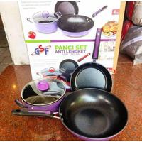 Gambar Panci Set GSF Enamel 10 pcs Ori Wajan Panci Tutup Kaca Anti Lengket - GSF 8pcs dari nurfadilah6 undefined 4 Tokopedia