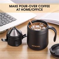 Gambar Saringan Kopi Stainless V60 Dripper with Coffee Tumbler 350 ML dari Viv Tea & Co undefined 2 Tokopedia