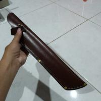 Gambar Sarung kulit Pisau butcher 23 cm -26 cm model slop kancing dari Omah Pisau Jogja undefined 4 Tokopedia