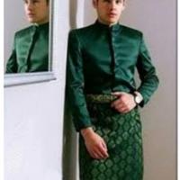Gambar Baju Melayu pria teluk belanga 1 stell - Cokelat, XXL dari Berkah Melayu undefined 4 Tokopedia