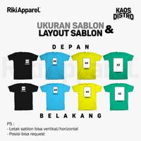Gambar KAOS CUSTOM SATUAN, SABLON KAOS, SABLON DTF, KAOS COTTON COMBED - RA - S, 1 Sisi Logo-A4 dari Riki Apparel Official undefined 2 Tokopedia
