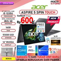 Gambar ACER ASPIRE 5 SPIN A5SP14 TOUCH CORE I5 1335 16GB 512GB W11+OHS 14" WUXGA PEN 2IN1 - STANDARD dari ROGS STORE undefined 1 Tokopedia