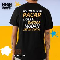 Gambar kaos belum punya pacar boleh digoda mudah jatuh cinta combed 30s - navy, M dari Realita Project undefined 1 Tokopedia