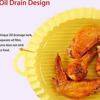 Gambar Air Fryer Silicone Pot Model Bulat Round Oven Food Grade Tahan Panas - Merah Muda dari EllizaMustikashop undefined 3 Tokopedia