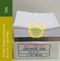 Gambar Kertas Continous Form 1 Ply 9.5" x 11" White Hi Tech White Harga - Pcs dari Bagus&Hemat undefined 2 Tokopedia