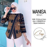 Gambar Batik wanita terbaru manisa tenun ori troso blouse casual baju kerja - #122 dari Nalla Fashion undefined 2 Tokopedia