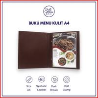 Gambar BUKU MENU RESTORAN KULIT ISI PLASTIK A4 - READY STOCK - HARGA TERJANGK - hitam rintik gl, 6 plastik dari sherlyshoptoko undefined 1 Tokopedia