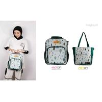 Gambar Bayiku.id Diaper Bag Tote Todibag dan Minimax Ransel - Tas Popok Bayi - Charcoal, TOTE dari Aurel Babyshop undefined 3 Tokopedia