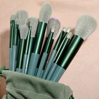Gambar Set 13PS Set Kosmetic Brush Makeup Powder Eye Shadow Foundation Blushe - Hijiau 13pcs dari KAKAMART.ID undefined 1 Tokopedia