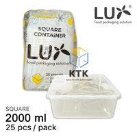 Gambar Thinwall [Ecer] LUX Square 2000 ML Kotak Makan Plastik Food Container dari Toko KTK undefined 1 Tokopedia