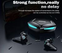 Gambar Earphone Headset Bluetooth Gaming No Delay Earbud Mikrofon Desain Cool - Hitam dari Nawasena Ofc Store undefined 2 Tokopedia