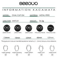 Gambar Kacamata Clip On Fashion Pria Keren Unik Oval Kekinian Metal Tr90 8926 - LEOPARD, FRAME SAJA dari Seeouo undefined 5 Tokopedia